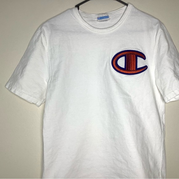 < Vintage Champion Large Logo Patch T-Shirt > - Picture 3 of 5